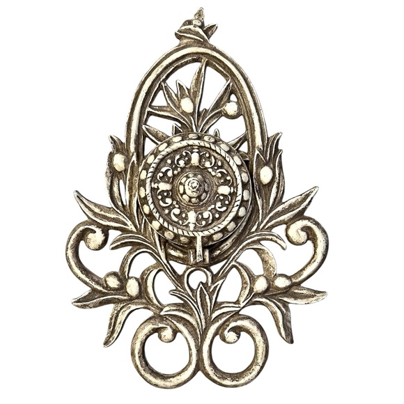 Hen Feathers Vintage Shabby Chic Wall Plant Candle Holder - Picture 2 of 11